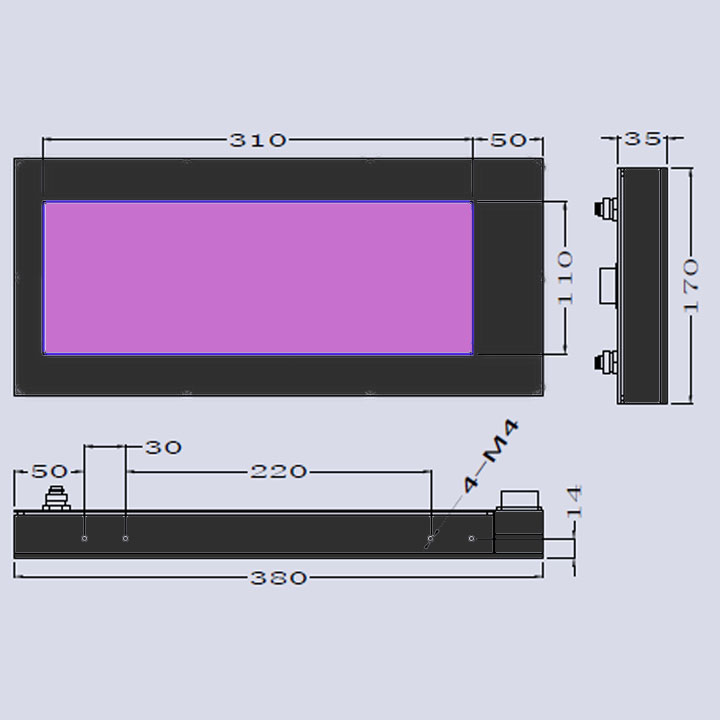 UVLED水冷面光源油墨固化機(jī)-310×110(圖3) UVLED水冷面光源