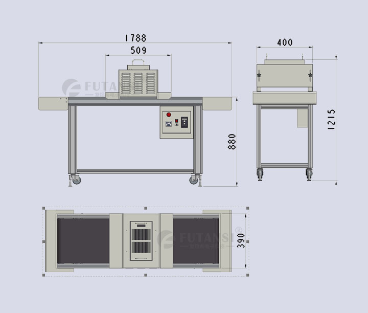 UVLED移動(dòng)式隧道爐300×100(圖2) uvled固化機(jī)